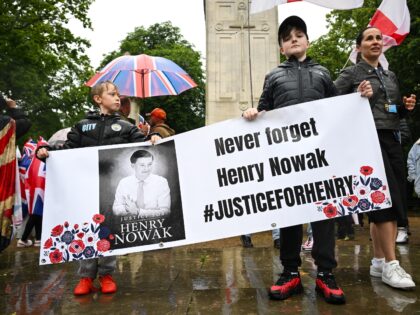 SOUTHAMPTON, ENGLAND - JUNE 06: People gather at the Cenotaph in Southampton to protest th