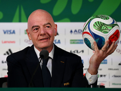 MEXICO CITY, MEXICO - JUNE 10: Gianni Infantino, President of FIFA, speaks to the media du