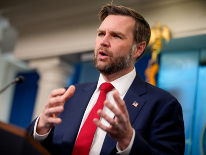 WASHINGTON, DC - JUNE 18: Vice President J.D. Vance speaks during a news conference in the