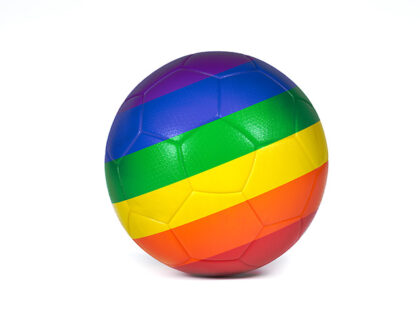 rainbow pride lgbt soccer ball
