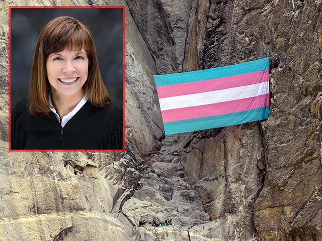 GettyImages2215567862 A group of transgender, queer, and allied climbers unfurled a trans pride flag on El Capit