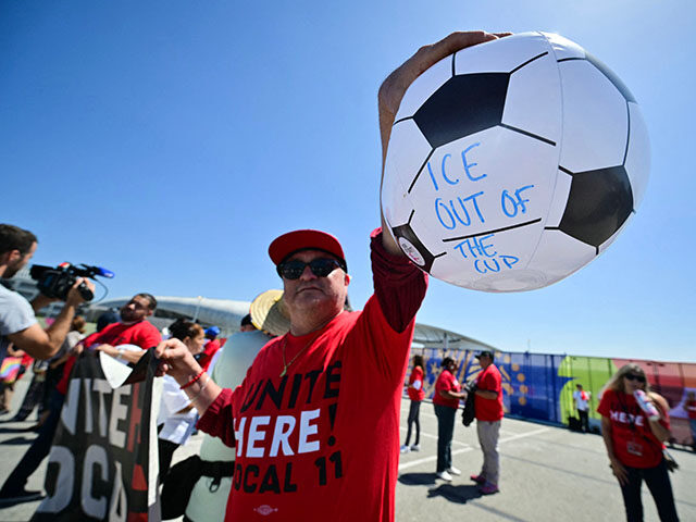 SoFi Stadium workers represented by Unite Here 11 attend a press conference about an updat
