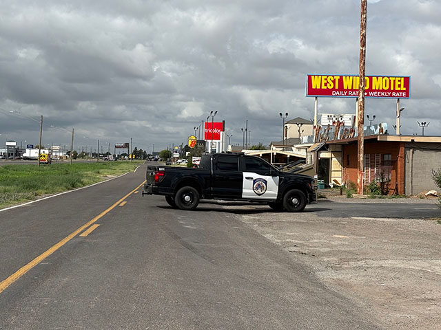MIDLAND, TEXAS - JUNE 12: The scene from an active shooter investigation, one person has b