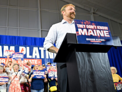 Graham Platner, Democratic US Senate candidate for Maine, during a primary election night