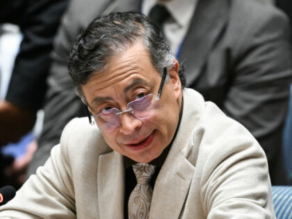 President of Colombia Gustavo Petro speaks during a United Nations Security Council meetin