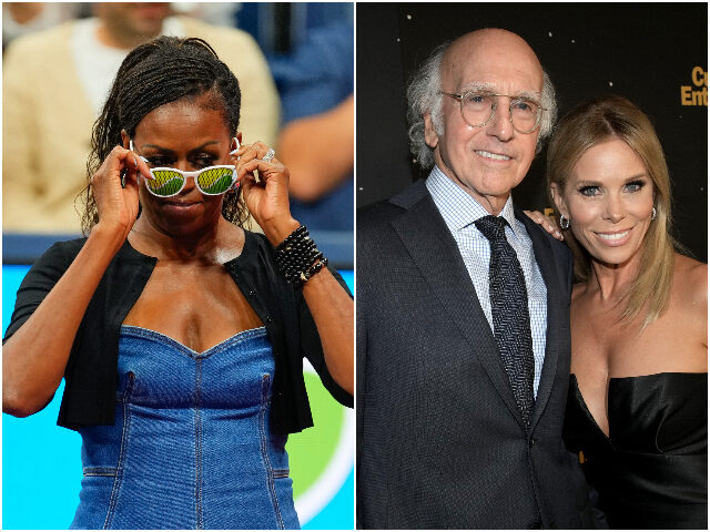 MichelleOhinesLarry NEW YORK, NEW YORK - AUGUST 28: Former First Lady Michelle Obama puts on tennis ball sungl