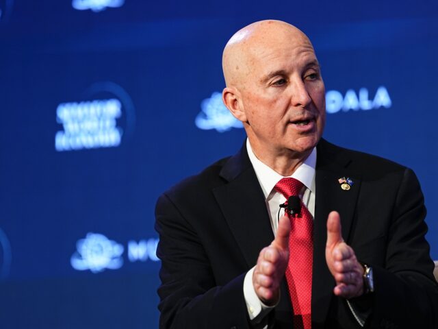 Senator Pete Ricketts, a Republican from Nebraska, at the Semafor World Economy Summit dur