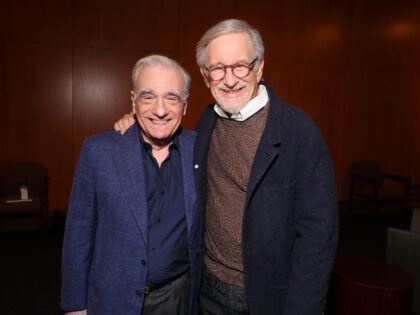 LOS ANGELES, CALIFORNIA - NOVEMBER 13: Martin Scorsese and Steven Spielberg at Directors G