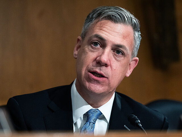 UNITED STATES - APRIL 21: Sen. Jim Banks, R-Ind., questions Kevin Warsh, nominee to chairm