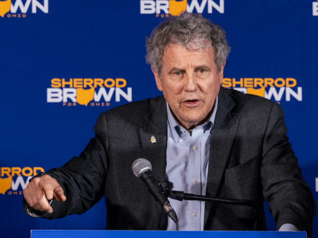 Sherrod Brown Former Senator Sherrod Brown, a Democrat from Ohio, at an election night event during a pr