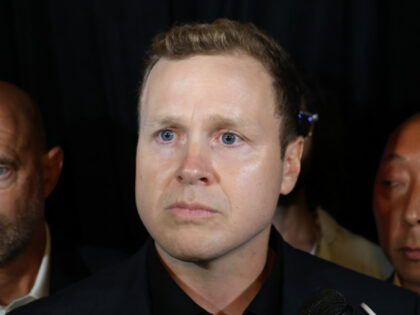 Spencer Pratt Serious os Angeles Mayoral candidate Spencer Pratt is seen speaking with the media outside Don Ant