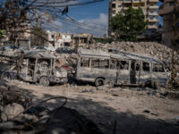 TYRE, LEBANON - JUNE 27: The site of an Israeli strike earlier this month is seen next to