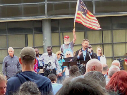 Members of the group "Stop the Influx into Springfield, Ohio"
