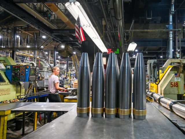 US Weapons Manufacturing Mortars seen at General Dynamics. U.S. Senator. Dave McCormick and U.S. Rep. Rob Bresnahan