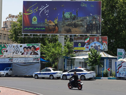 A motorist rides along the Vanak Square in Tehran on June 10, 2026. Iran's foreign ministr