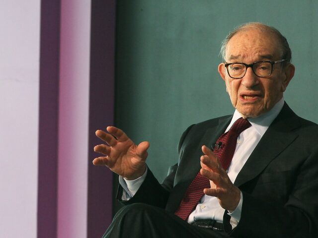 <> on May 1, 2012 in Washington, DC. Former Federal Reserve Chairman Alan Greenspan speaks during a forum on the U.S. economy a