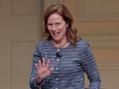 U.S. Supreme Court Associate Justice Amy Coney Barrett participates in the Supreme Court F