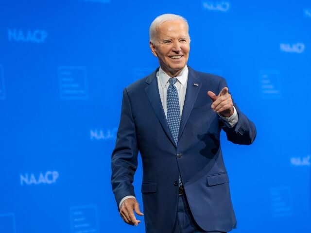 President Joe Biden departs after speaking at the NAACP Convention, Tuesday, July 16, 2024