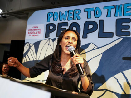 Democratic congressional candidate Melat Kiros speaks after winning the Democratic nominat