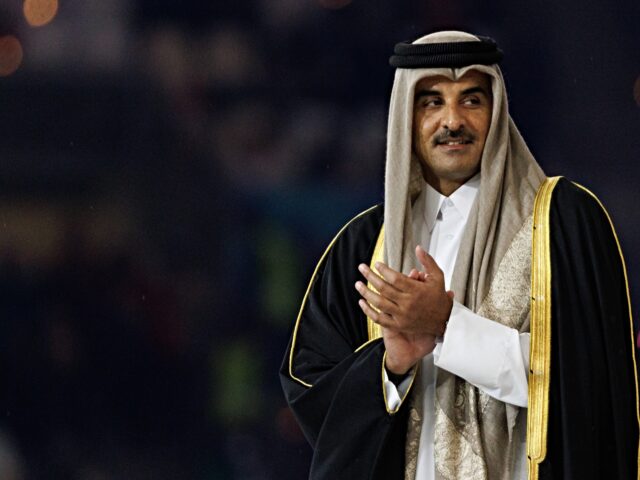 emir of qatar Lusail City, Qatar - December 18: Tamim bin Hamad Al Thani Emir of Qatar after the FIFA Ar