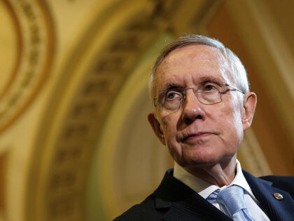 WASHINGTON, DC - SEPTEMBER 16: Senate Majority Leader Harry Reid (D-NV) answers questions
