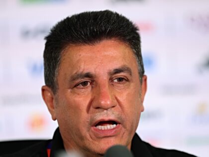 LOS ANGELES, CALIFORNIA - JUNE 14: Amir Ghalehnoy, Head Coach of IR Iran, during the press