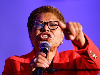 Los Angeles, CA - June 02, 2026: Los Angeles Mayor Karen Bass speaks at the Mayor Bass' el