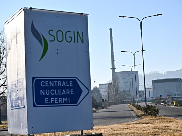 TRINO VERCELLESE, ITALY - FEBRUARY 3: General view of Enrico Fermi Nuclear Power Plant on