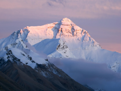 Mount Everest at sunset