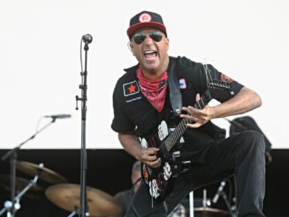 CASTLE DONINGTON, ENGLAND - JUNE 14: (EDITORIAL USE ONLY) Tom Morello performs onstage dur