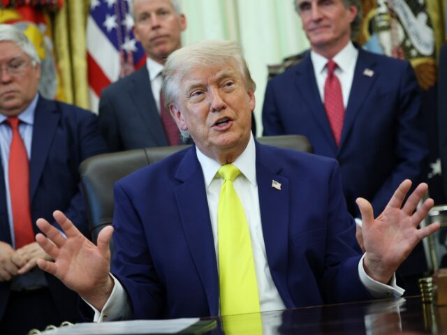 WASHINGTON, DC - JUNE 04: U.S. President Donald Trump looks on during a "Beautiful, Clean