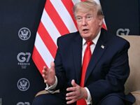 US President Donald Trump delivers remarks as he attends a bilateral meeting with UAE's President during the G7 summit, in Evian, eastern France, on June 16, 2026. A G7 summit is set to take place June 15 to 17 in the French town of Evian-les-Bains near Switzerland and it will be attended by country leaders as well as the EU's foreign policy chief and ministers from Brazil, Canada, the United Arab Emirates and Turkey. (Photo by Mandel NGAN / AFP)