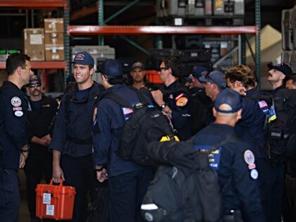 Members of the County of Los Angeles Fire Department’s international urban search and re