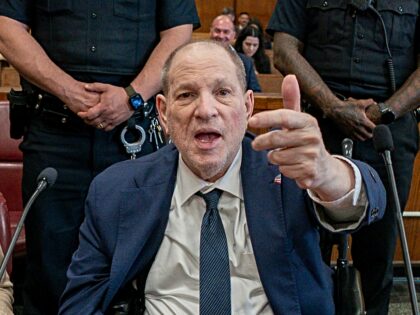 Harvey Weinstein, former co-chairman of the Weinstein Co., at Manhattan criminal court in