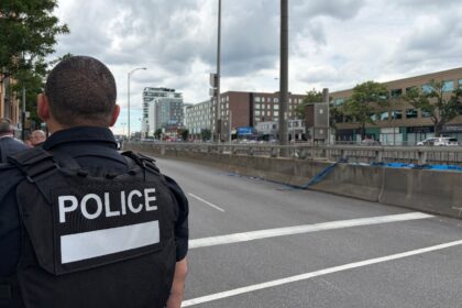 Montreal police locked down the scene of a deadly shooting on Monday