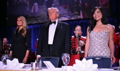 US President Donald Trump was on stage with White House Correspondents Association head We