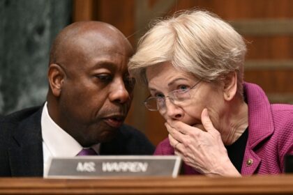 US Senate Banking Committee Chairman Tim Scott and Democratic ranking member Elizabeth War