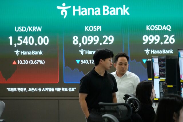 South Korea Financial Markets The Associated Press