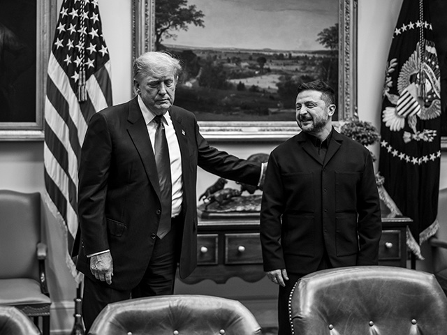 President Donald J. Trump greets Ukrainian President Volodymyr Zelensky in the Roosevelt Room, Tuesday, July 28, 2026