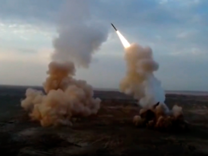 This video grab shows launching underground ballistic missiles by the Iranian Revolutionar