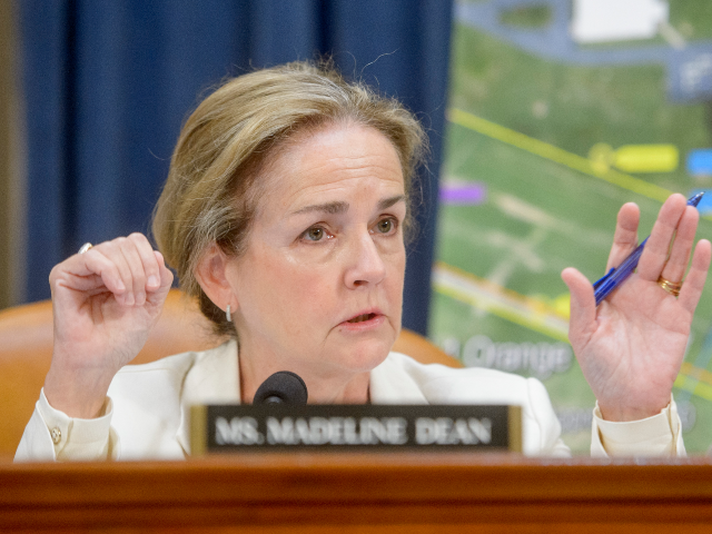 Rep. Madeleine Dean, D-Pa., questions witnesses during the first public hearing of a bipar
