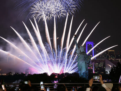 Title: Japan America 250 Image ID: 26184464594073 Article: Fireworks light up the sky duri