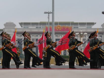 Chinese army marching