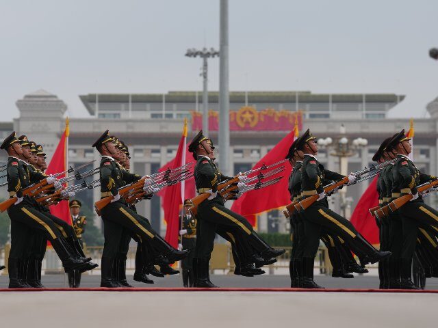 Chinese army marching