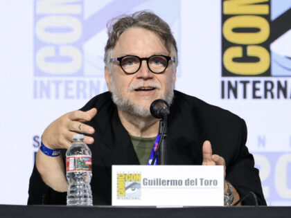 SAN DIEGO, CALIFORNIA - JULY 24: Guillermo del Toro speaks at the 20th Anniversary of Guil