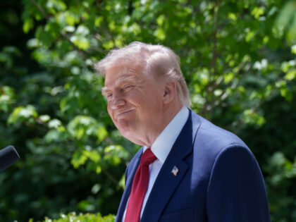 President Donald Trump hosts a Mothers Day luncheon in the Rose Garden at the White House,