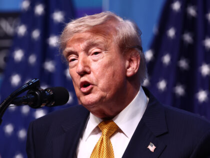 USA President Donald Trump during the press conference at the NATO Summit in Ankara, Turke