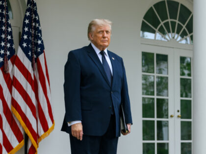 President Donald J. Trump hosts a Rose Garden Club luncheon in the White House Rose Garden