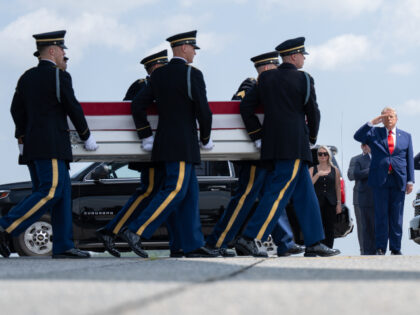 President Donald J. Trump attends the dignified transfer of U.S. soldiers killed in Irania