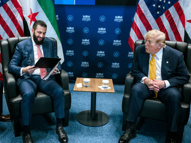 President Donald J. Trump participates in a bilateral meeting with Syrian President Ahmed